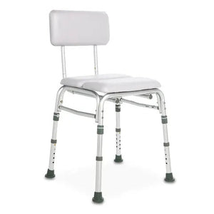 Padded Bath Seat • 35.9"W x 22.5"D x 20"H, Platinum