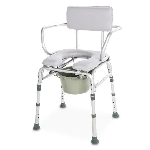 Padded Bath Seat • 35.9"W x 22.5"D x 20"H, With Standard Commode and Arms