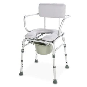 Padded Bath Seat • 35.9"W x 22.5"D x 20"H, With Standard Commode and Arms