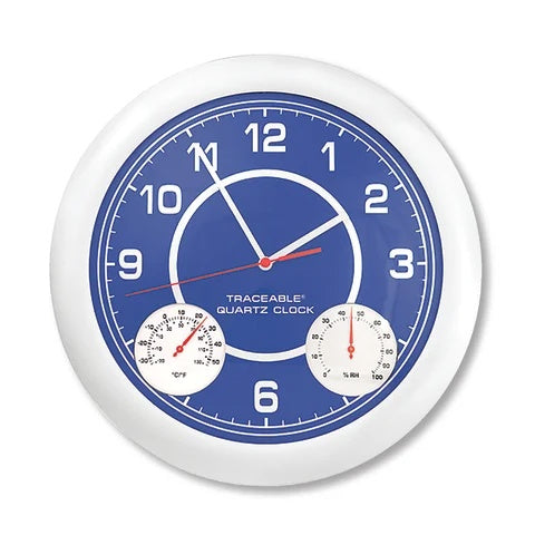 Time, Temp, and Humidity Analog Wall Clock