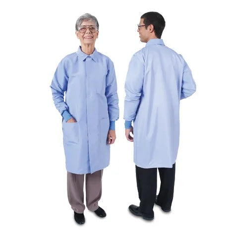 Unisex Long Length Lab Coat • 41"L, X-Large • Ceil Blue
