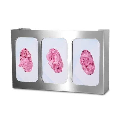 Stainless Steel Glove Dispenser, Triple • 10"W x 3.8"D x 16"H