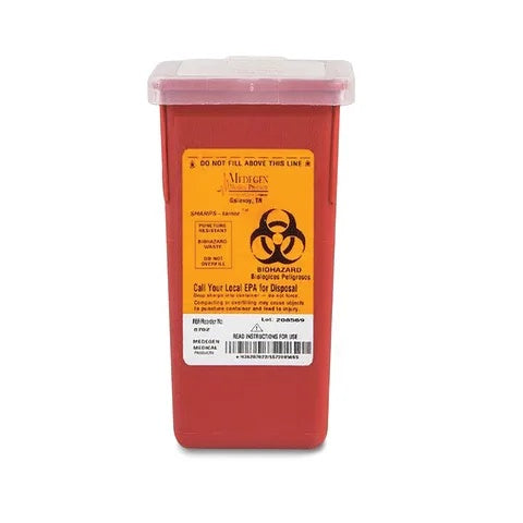 1qt Sharps Container, Red • 72/pk