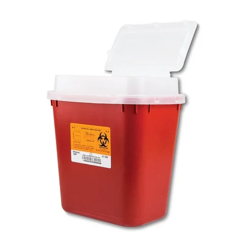 2gal Sharps Container, Red • 10/pk