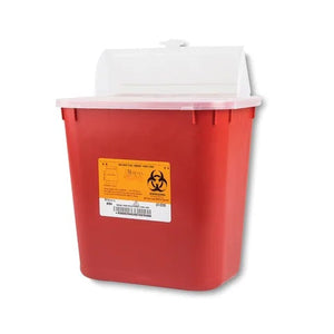 2gal Sharps Container, Red • 24/pk