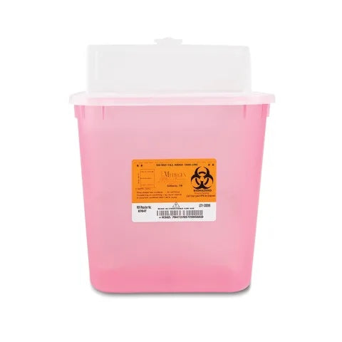 2gal Sharps Container, Translucent Red • 24/pk