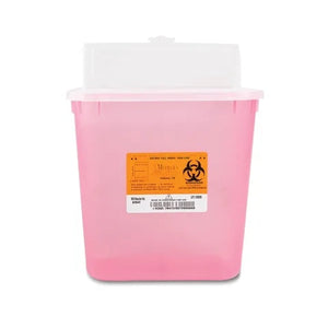 2gal Sharps Container, Translucent Red • 24/pk