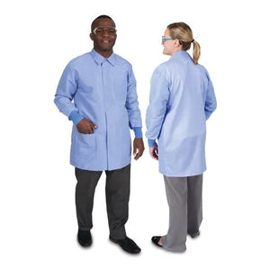 Unisex Mid Length Lab Coat • 34"L, 3X-Large • Ceil Blue