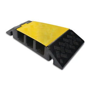 Powerhouse 3-Channel Cable Protector • Heavy Duty, Left Corner • 45° • 1'W x 1.675'L x 3"H