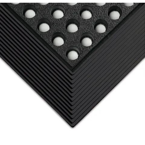 24/Seven Workstation Mat, Grease Resistant • 3'W x 4'L • Black