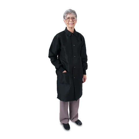 DenLine Protection Plus® UltraLite™ Lab Coat • 4X-Large, Black