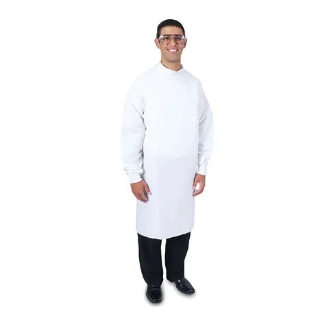 DenLine Protection Plus® Open Back Gown • Medium, White