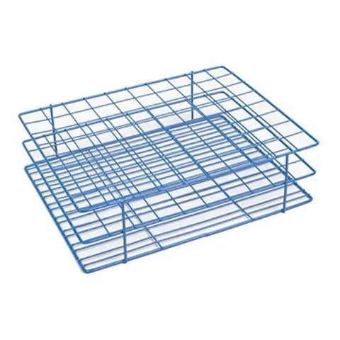HDPE Coated Wire Rack • 16-20mm Tubes, 80 Wells • 7.6"W x 9.5"L x 3.1"H