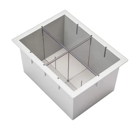 Narrow Pace Cart Accessories, 9" Gray Narrow Tray with 1 Long and 1 Short Dividers