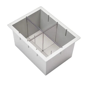 Narrow Pace Cart Accessories, 9" Gray Narrow Tray with 1 Long and 1 Short Dividers