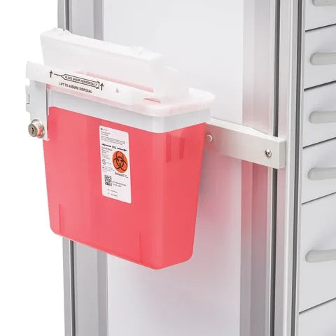 Accessories for Pace Carts and Narrow Pace Carts, 5qt Sharps Container • 10.5"W x 5"D x 11.75"H