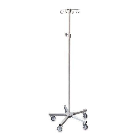 Antimicrobial IV Pole, 25" SS Base with 3" Caster