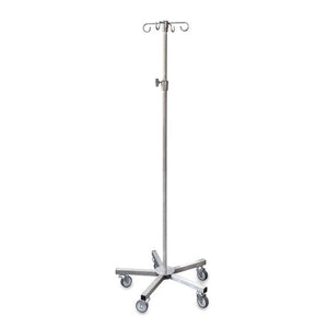 Antimicrobial IV Pole, 25" SS Base with 3" Caster