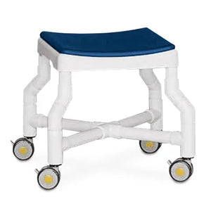 MRI Stool with Locking Swivel Casters, Blue