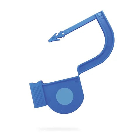 EasyTwist Padlock Security Tray Tags • With Indicator Dot • 21mmL, Blue