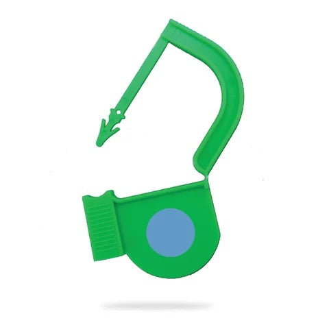 EasyTwist Padlock Security Tray Tags • With Indicator Dot • 21mmL, Green