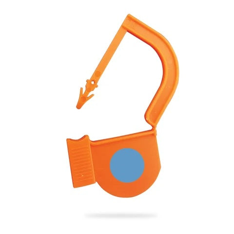 EasyTwist Padlock Security Tray Tags • With Indicator Dot • 21mmL, Orange