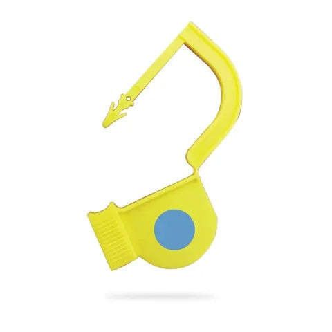 EasyTwist Padlock Security Tray Tags • With Indicator Dot • 21mmL, Yellow