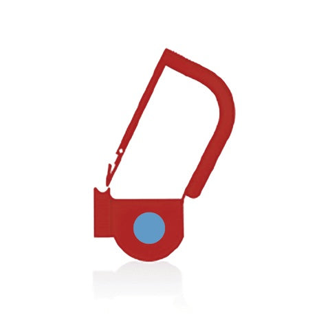 EasyTwist Padlock Security Tray Tags • With Indicator Dot • 32mmL, Red