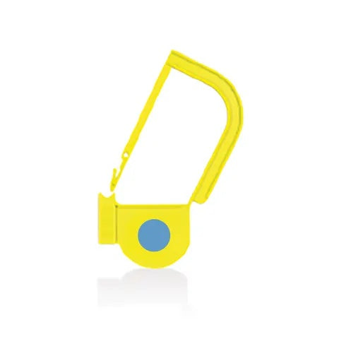 EasyTwist Padlock Security Tray Tags • With Indicator Dot • 32mmL, Yellow