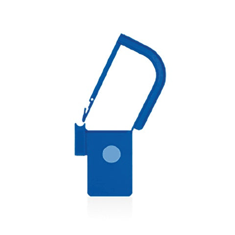 EasyTwist Padlock Security Tray Tags • With Indicator Dot • 32mmL with Large Tab, Blue