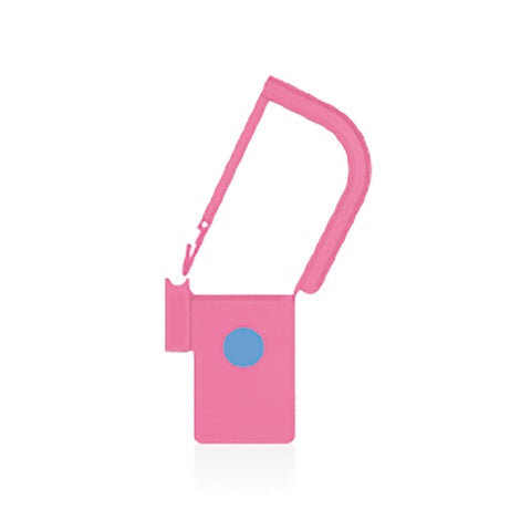 EasyTwist Padlock Security Tray Tags • With Indicator Dot • 32mmL with Large Tab, Pink