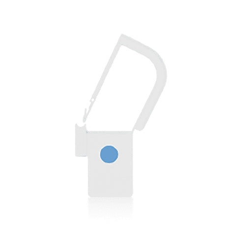 EasyTwist Padlock Security Tray Tags • With Indicator Dot • 32mmL with Large Tab, White