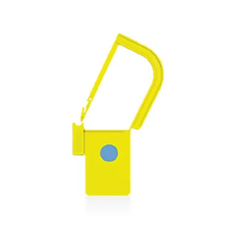 EasyTwist Padlock Security Tray Tags • With Indicator Dot • 32mmL with Large Tab, Yellow