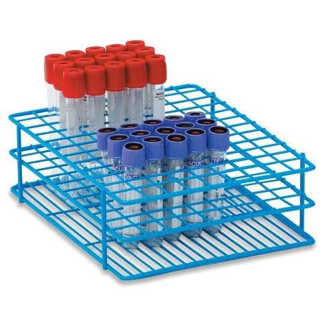 13mm Tube Racks for 3mL, 5mL, and 7mL Tubes, Large • Holds 108 tubes • 6.25"W x 8"L x 2.25"H