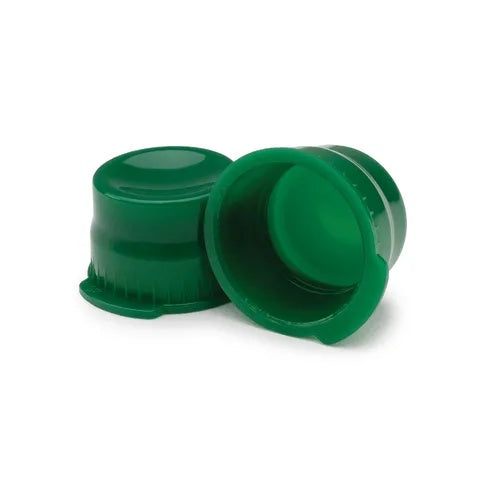 Marketlab Single-Tab Tube Caps • 13mm, Green