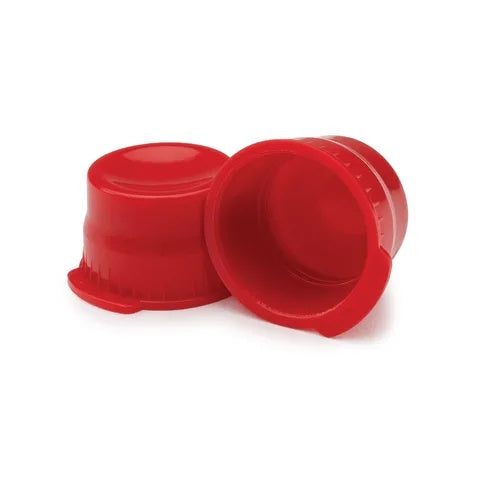 Marketlab Single-Tab Tube Caps • 13mm, Red