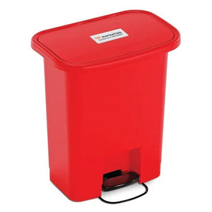 Marketlab Step-On Plastic Waste Receptacles, 8gal • Red