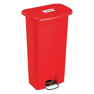 Marketlab Step-On Plastic Waste Receptacles, 24gal • Red