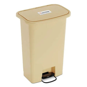 Marketlab Step-On Plastic Waste Receptacles, 18gal • Beige