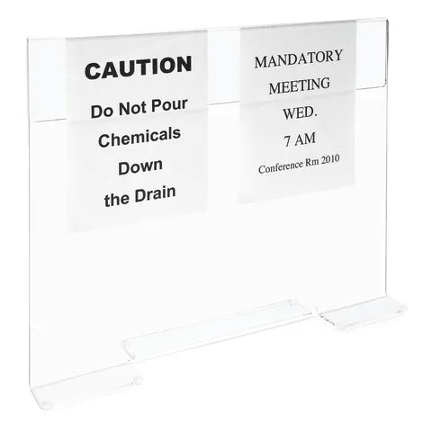 Marketlab Polycarbonate Splash Guard with Sign Holder • 4.5"W x 23.625"L x 19.25"H