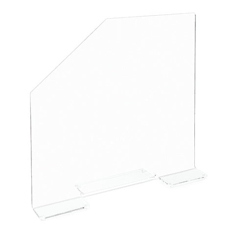 Marketlab Polycarbonate Splash Guards • With Cutaway, Small • 4.5"W x 19"L x 18"H