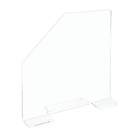 Marketlab Polycarbonate Splash Guards • With Cutaway, Short • 4.5"W x 15.75"L x 16"H