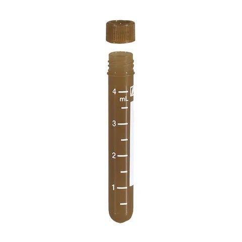 Tube • Screw Cap • Round Base • 4.5mL • 75x16 • Brown Print