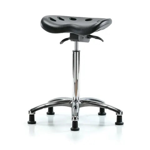 ESD Tractor Stool • 23"W x 24"L, Sit-Stand Stool with Glides • 23"-33.5"H