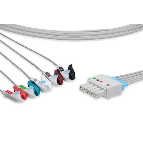 Essential Reusable ECG Leadwires Mindray/Datascope, 5 Lead pinch Grouped