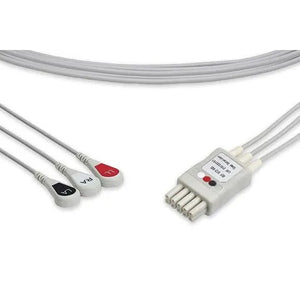 Essential Reusable ECG Leadwires Mindray/Datascope, 3 Lead Snap