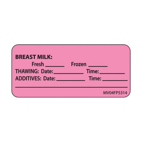 Breast Milk Information Label
