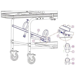 Transport Gurney, O2 Holder