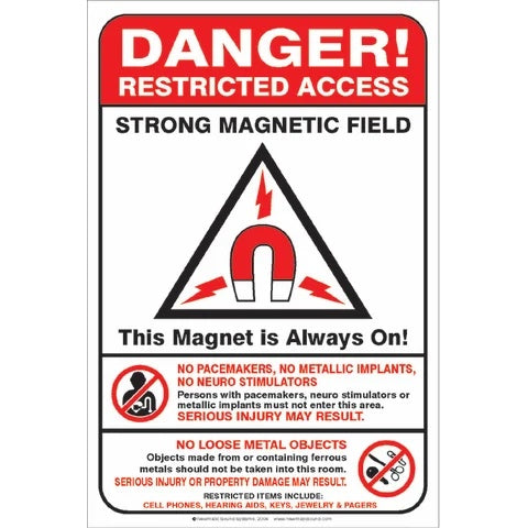 Warning Sign, 12" x 18" (English)
