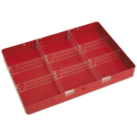 Tray, With Standard Dividers • Red